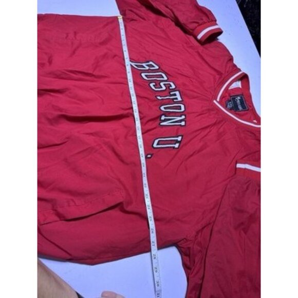 Vintage Boston University Terriers Red Pullover  Windbreaker Jacket XXL - Picture 5 of 10
